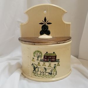 Vintage Metlox PoppyTrail Salt Box Wall Hanger